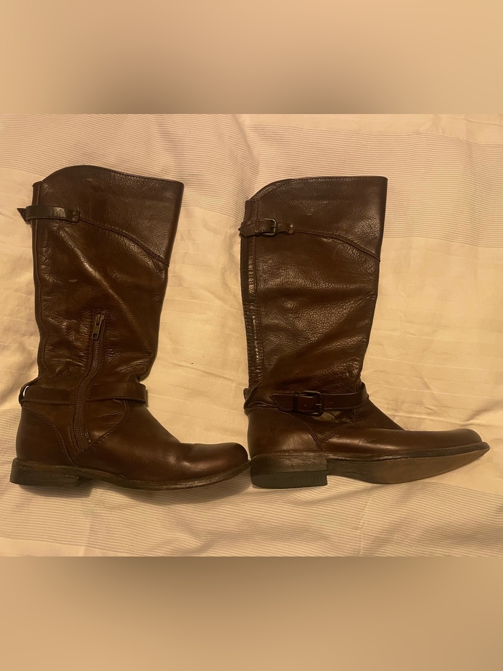Frye Women's Size 7.5 Brown Leather Knee-High Riding Boots